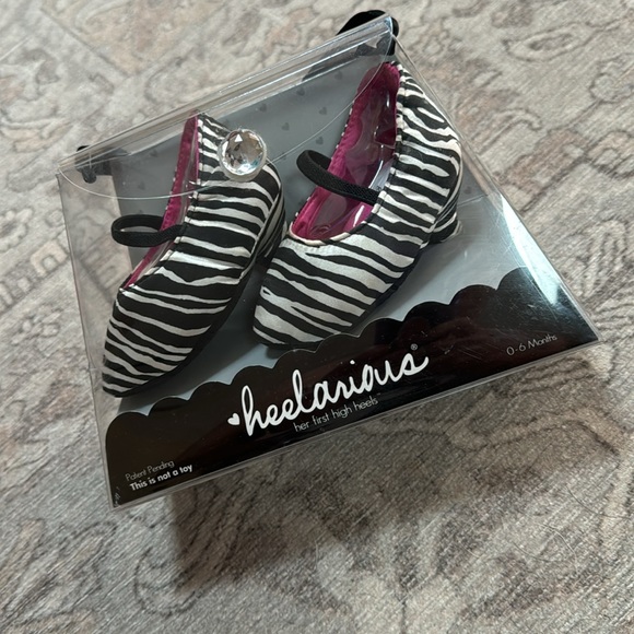 New - “Heelarious, Her First High Heels” Zebra print Kayla - Baby 0-6 Months - Picture 9 of 16